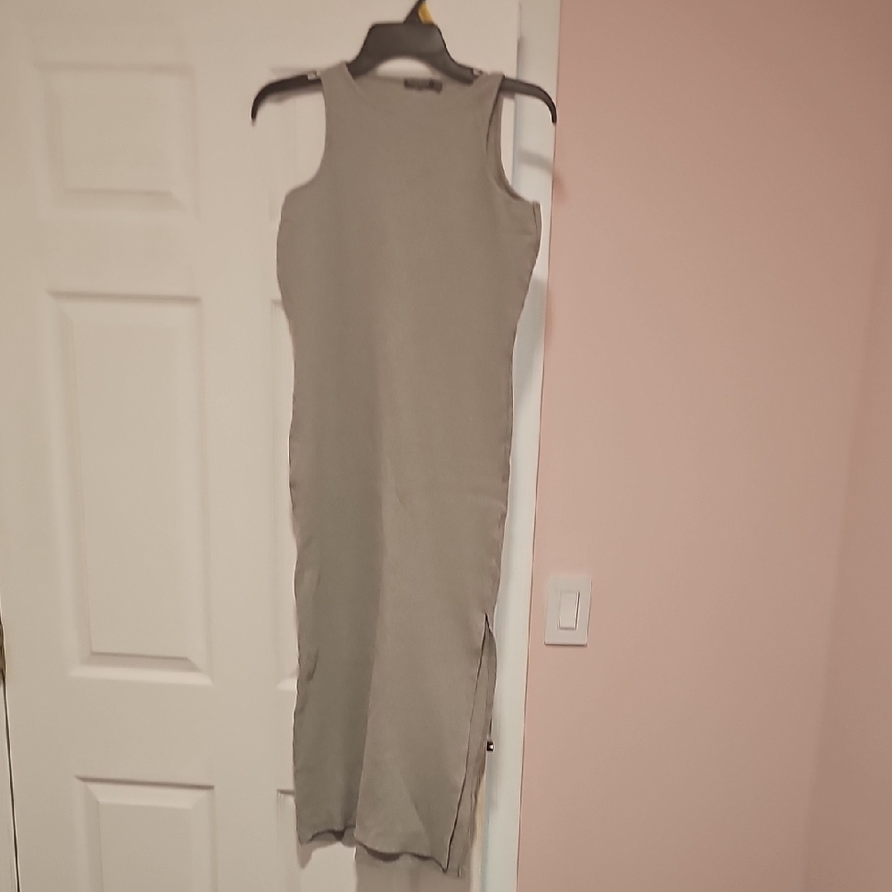 Nasty Gal Red Asymmetrical Mock Neck Sheath Dress